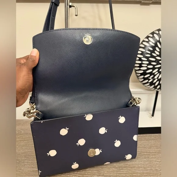 Kate Spade Navy and Cream Crossbody Bag - Picture 9 of 14